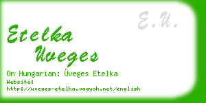 etelka uveges business card