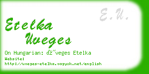 etelka uveges business card